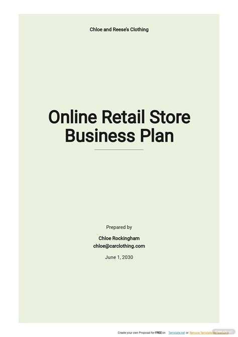 Business plan sample online